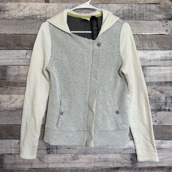 Harley Davidson Girls Ivory Gray Embroidered Asymmetrical Zip Jacket Size L - Picture 1 of 10